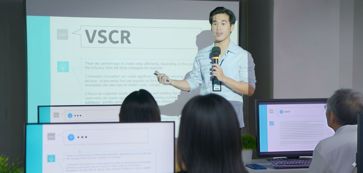 VSCR training lecture for CRCs and CRAs in Vietnam on clinical trial best practices and regulatory standards